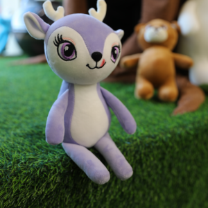 Plush Toy Mia: loves painting and her favorite plushies. Original Character Plush Toy