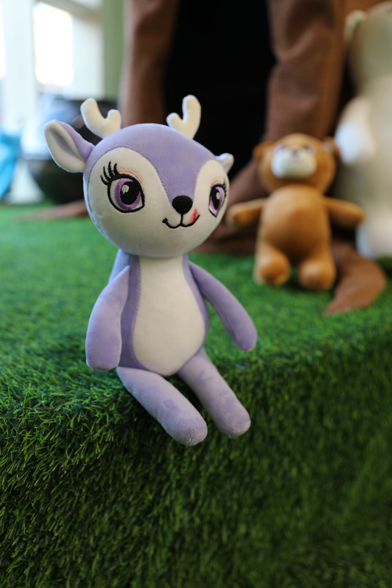 Plush Toy Mia: loves painting and her favorite plushies. Original Character Plush Toy
