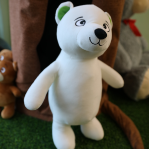 Plush Toy Boorry the Polar Bear: A curious soul who lives for travel and new horizons. Original Character Plush Toy